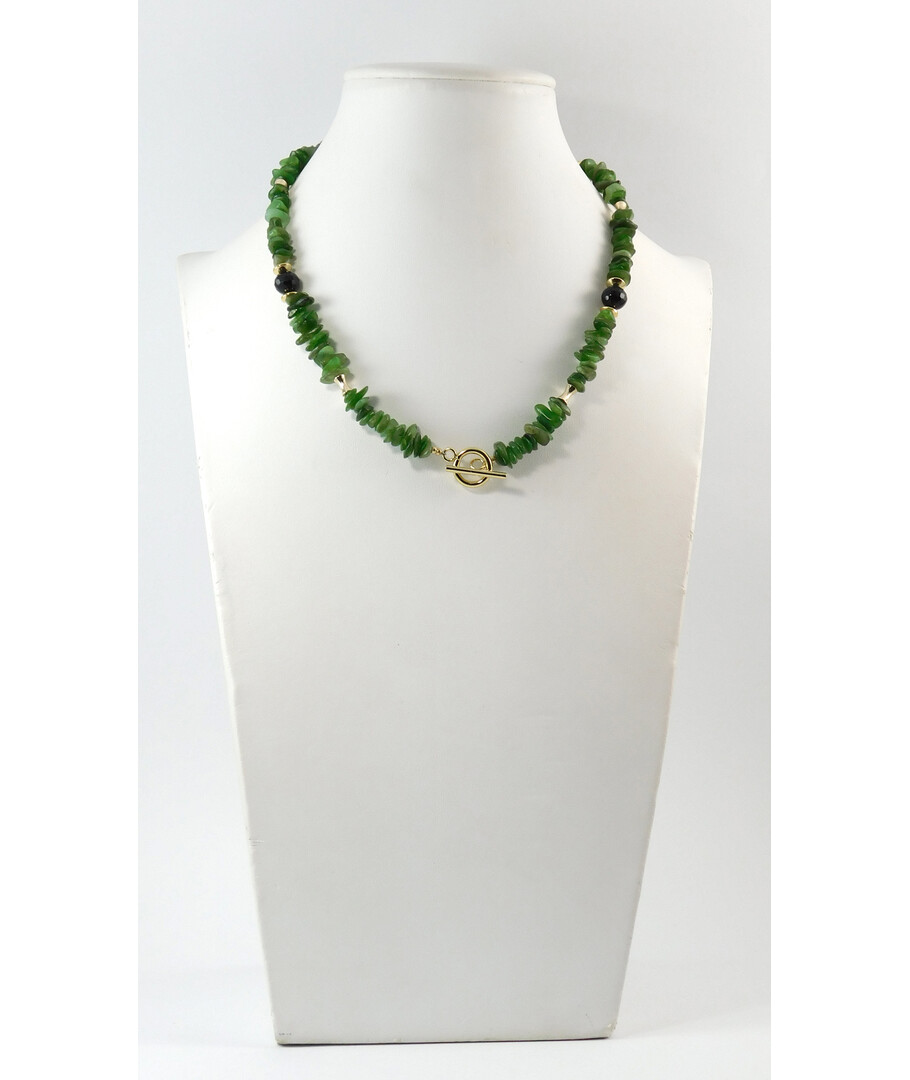 Necklace "Zazu" Tourmaline, Chrysoprase