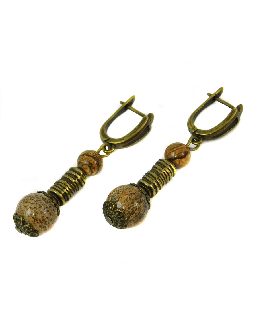 Earrings "Libyan Desert" Jasper