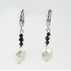 Earrings &quot;Prima Donna&quot; Pearls, Sapphire, Tourmaline