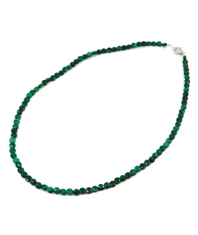 Exclusive Malachite necklace, silver