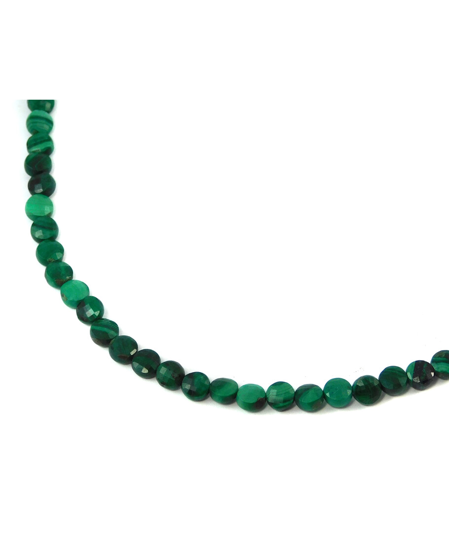 Exclusive Malachite necklace, silver