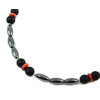 Necklace &quot;Lava&quot; Coral, Shungite, Hematite