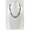 Necklace &quot;Lava&quot; Coral, Shungite, Hematite