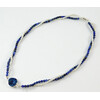 Necklace &quot;Sea Goddess&quot; lapis lazuli, pearls, silver