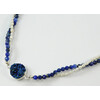 Necklace &quot;Sea Goddess&quot; lapis lazuli, pearls, silver