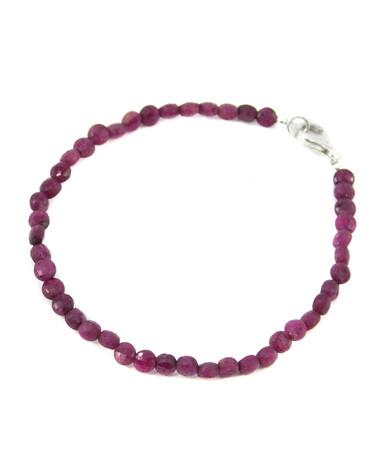 Exclusive ruby ​​bracelet, silver