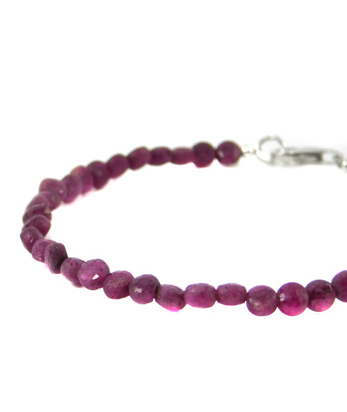 Exclusive ruby ​​bracelet, silver