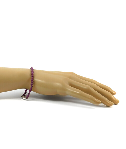 Exclusive ruby ​​bracelet, silver