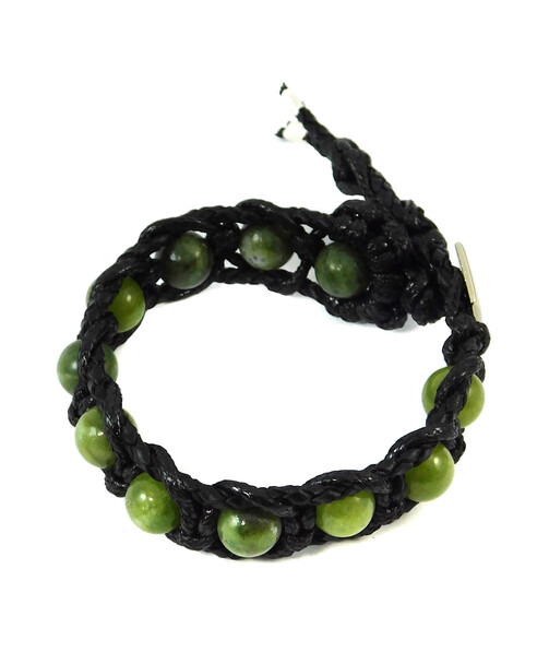 Bracelet "Arrest" Jadeite, leather