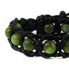 Bracelet &quot;Arrest&quot; Jadeite, leather