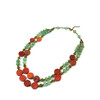 Necklace &quot;Gizem&quot; Sponge coral, Jade