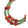 Necklace &quot;Gizem&quot; Sponge coral, Jade