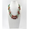 Necklace &quot;Gizem&quot; Sponge coral, Jade