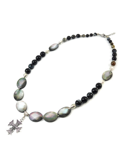 Necklace "Danaida" Agate, Heliotis