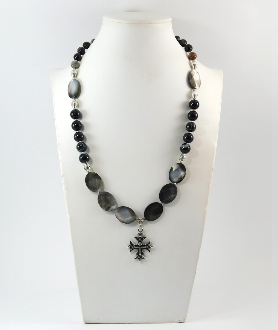 Necklace "Danaida" Agate, Heliotis