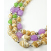 Necklace &quot;Spring watercolor&quot; Mother of pearl, Onyx, Amethyst