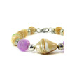 Bracelet &quot;Spring watercolor&quot; Mother of pearl, Onyx, Amethyst