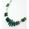 Necklace &quot;Mercury&quot; Malachite, Mother of pearl