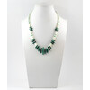 Necklace &quot;Mercury&quot; Malachite, Mother of pearl