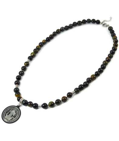 Necklace "Viggo" Hawkeye, Shungite press