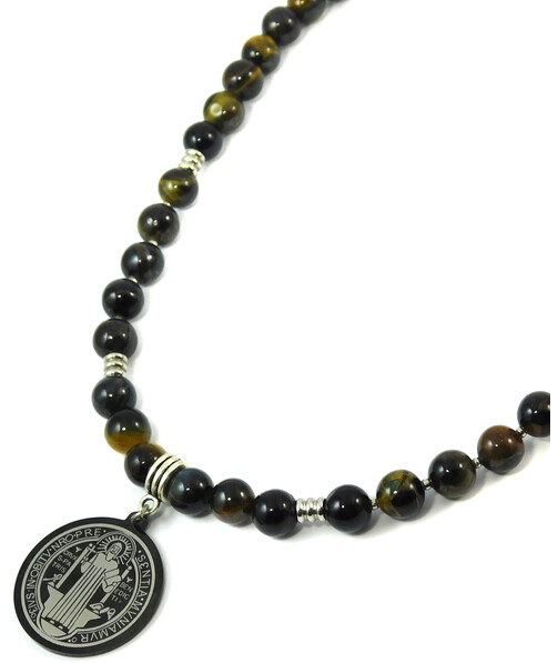 Necklace "Viggo" Hawkeye, Shungite press