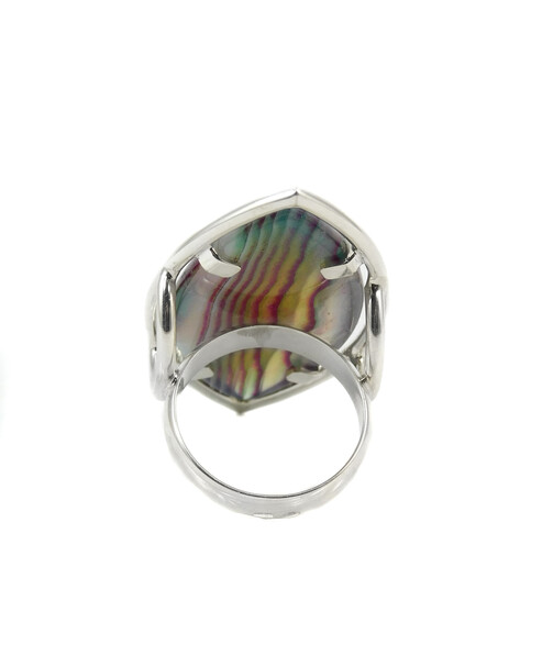 Agate ring, silver