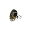 Agate ring 18х20мм, silver