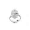 Labrador ring 18x14mm, silver