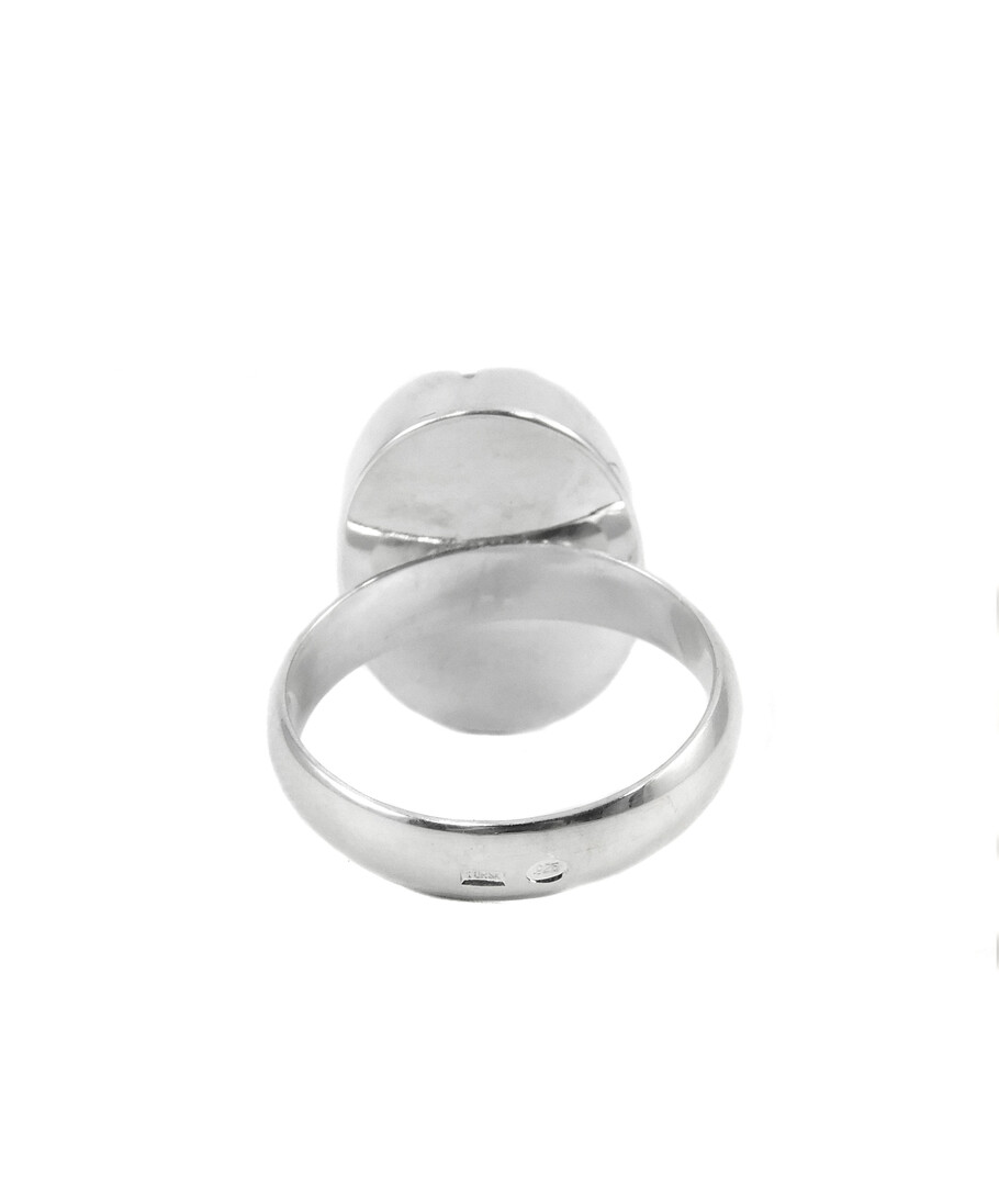 Labrador ring 18x14mm, silver