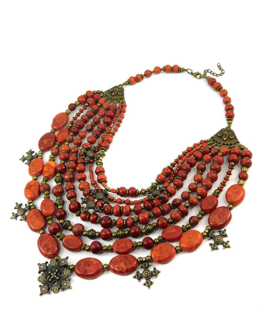 "Paraskeva" necklace Sponge coral