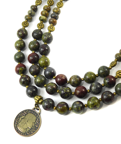 Necklace "Green Starfall" Jasper