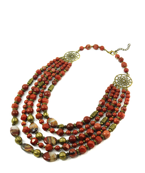 Necklace "Fiery Heart" Jasper