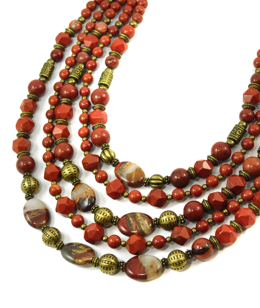 Necklace "Fiery Heart" Jasper