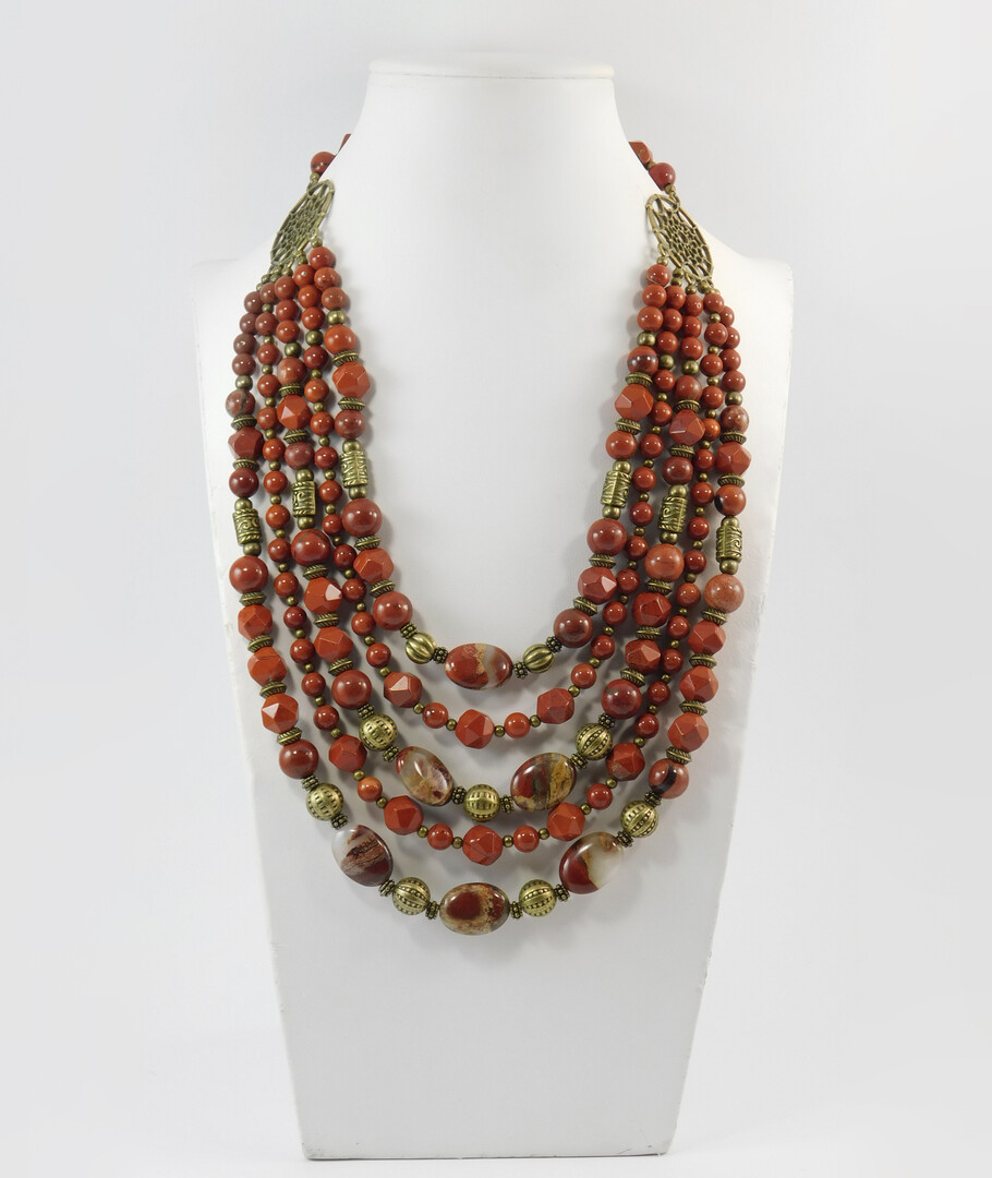 Necklace "Fiery Heart" Jasper