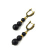 Earrings &quot;Gold of the Carpathians&quot; Shungite press