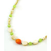 Necklace &quot;Ray&quot; Cat&#039;s eye, Mother of pearl, Coral