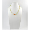 Necklace &quot;Ray&quot; Cat&#039;s eye, Mother of pearl, Coral