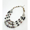 Necklace &quot;Rainbow&quot; Tourmaline, Skafarka shells