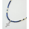 Necklace &quot;Tonality&quot; lapis lazuli, pearls, silver