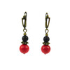 Earrings &quot;Nation&quot; Coral press, Lava