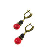 Earrings &quot;Nation&quot; Coral press, Lava