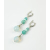 Earrings &quot;Shine&quot; Amazonite, Moonstone, shells Scafarki