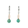 Earrings &quot;Shade of nature&quot; Amazonite, Rose quartz