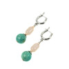 Earrings &quot;Shade of nature&quot; Amazonite, Rose quartz