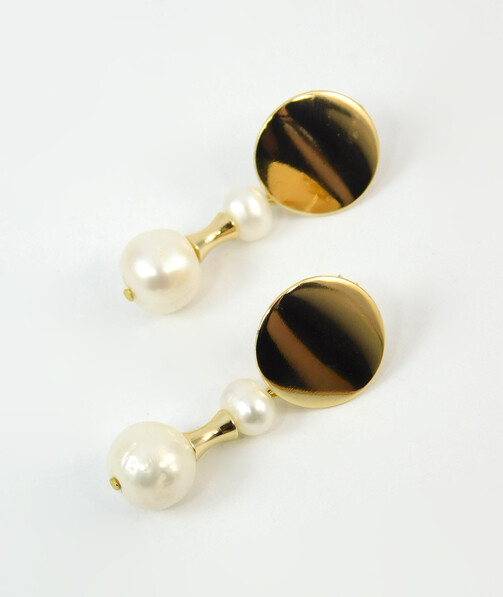 Pearls "Desert Gold" earrings