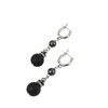 Earrings &quot;Fiery Echo&quot; Lava, Hematite