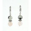 Earrings &quot;Magic of mists&quot; Rutile quartz, Rose quartz