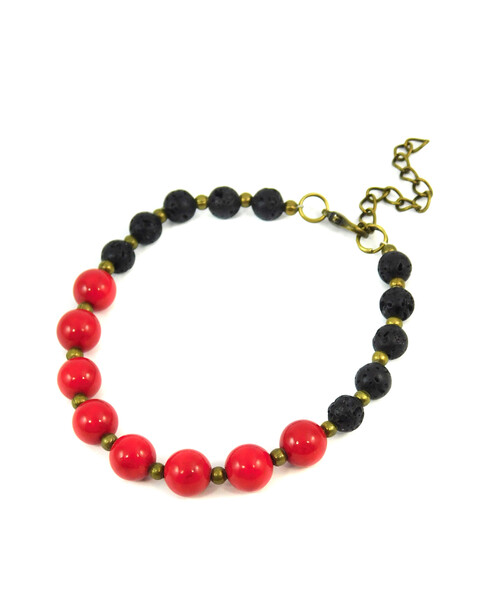 Bracelet "Nation" Lava, Coral press