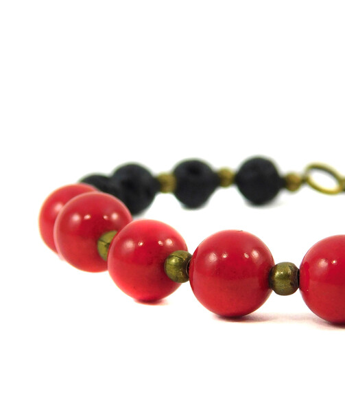 Bracelet "Nation" Lava, Coral press