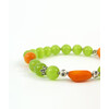 Bracelet &quot;Spring colors&quot; Coral, Cat&#039;s eye